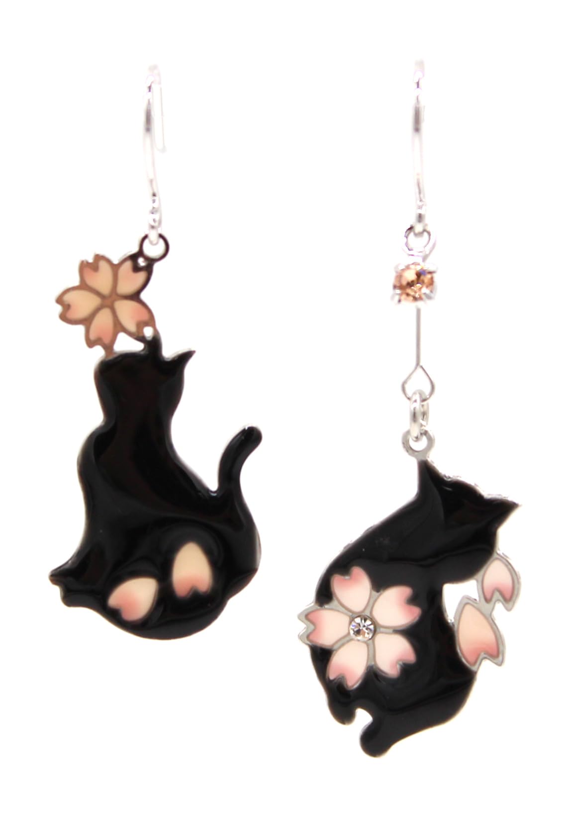 

Shop Titanium Japanese Cherry Blossom Asymmetrical Metal Made in Black Cat acc25 BK [Jewelry M] Women s Earrings, Post, Pattern, Accessories,