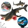 Three-Headed Shark & Megalodon Marine Life Model Toy Ornament