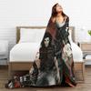 Coperta di Flanella Zimmer 483 Tokio Hotel Banda Rock Tour Moda Plaid per Letto Divano Divano 150*125cm Peluche Trapunta Sottile,