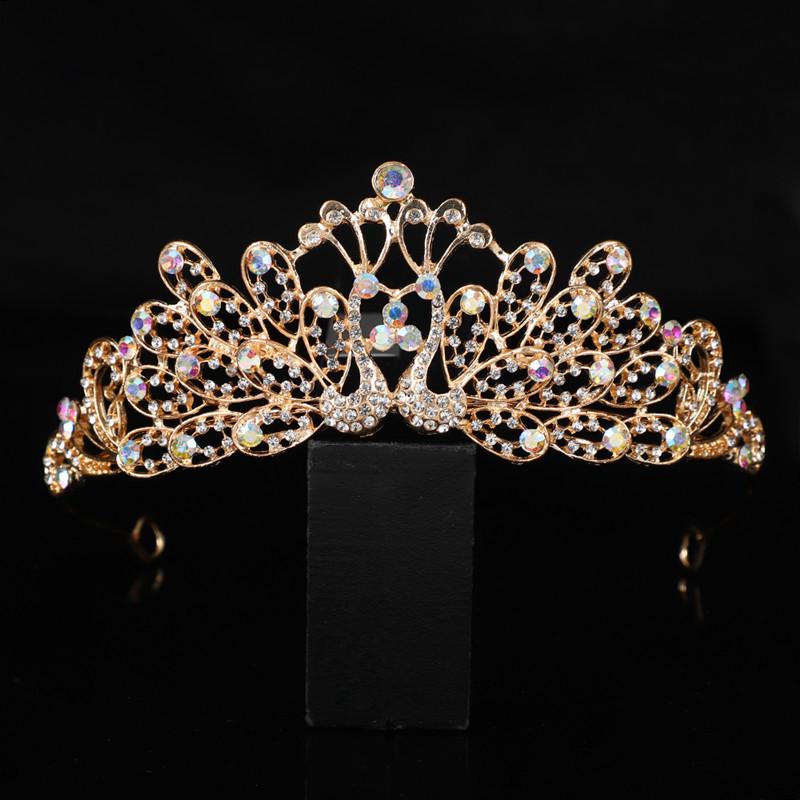 European Luxury Bridal Crown: Colorful Crystal Wedding & Birthday Princess Headdress Hair Accessory