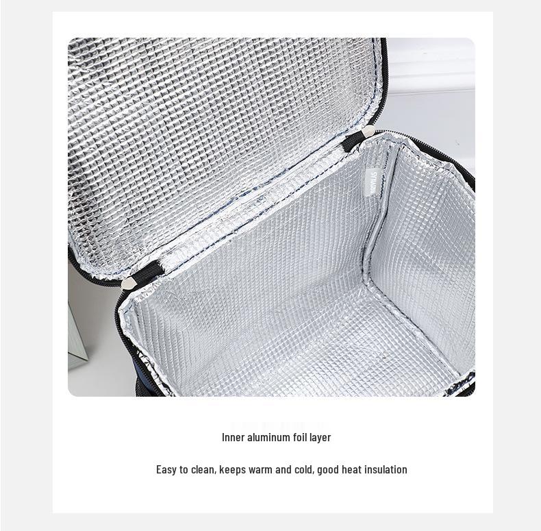 Double-Layer Insulated Lunch Bag - Handheld Crossbody for Outdoor Use