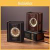 Book Retro Style Storage Organizer With Clock For Living Room Gift Decoration