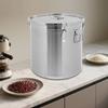 Stainless Steel Airtight Food Storage Canister, 48L Large Capacity Kitchen Container with Handles & Lid for Rice, Flour, Sugar