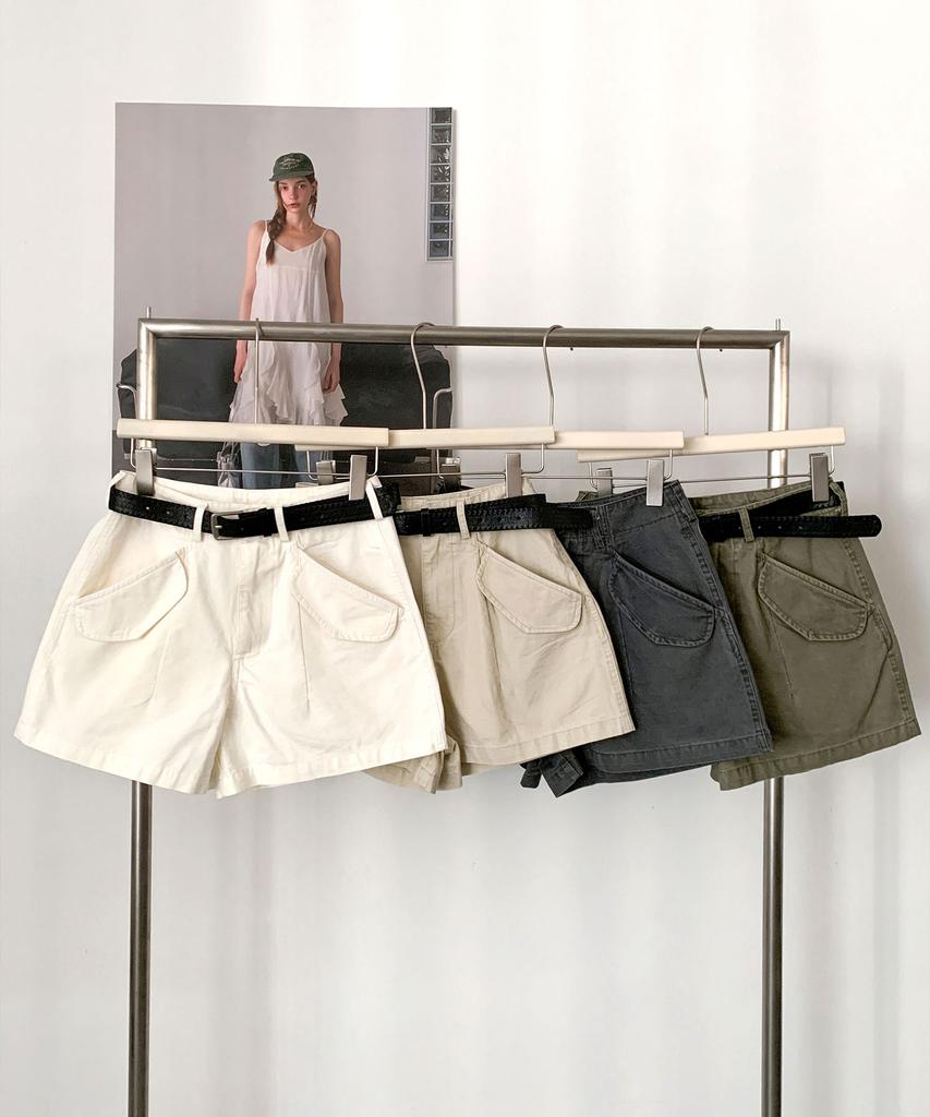 Baseukala Cotton Pocket Shorts (4Colors)