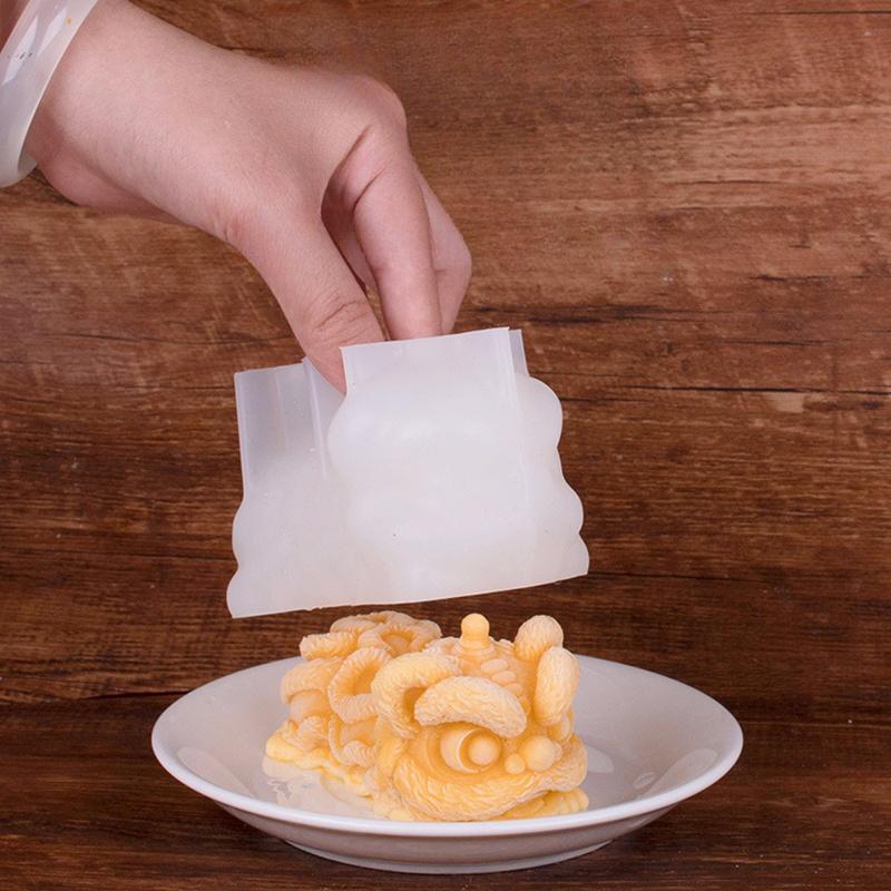 3D Silicone Mold Cute Lion Ice Maker Food Grade Reusable Mold Household Coffee Ice Kitchen Candy Chocolate Pudding Mousse Cake