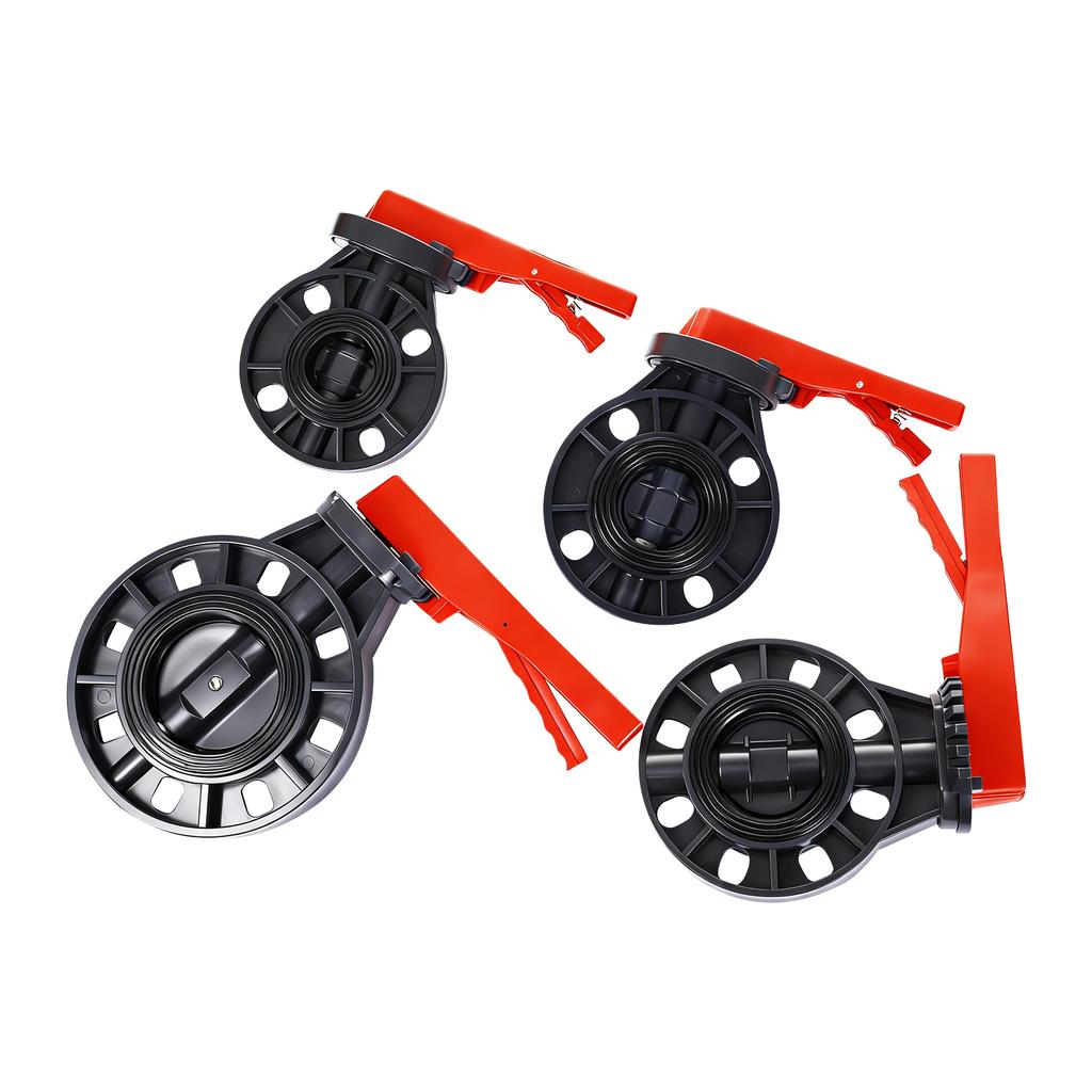 PVC Butterfly Valve Socket Type Disc Valve 63-110mm Garden Irrigation Plastic Valve One-Piece Pipeline Valve Water Pipe Fitt 1PC