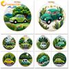 CHENISTORY Wool Felt Painting With Frame Car Needle Felting Painting Kit For Beginner Handmade Home Decoration Adult Craft Kits