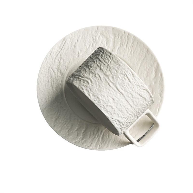 Shangqi Elegant White Ceramic Coffee Cup Set