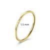 1-2mm Thin Stackable Ring for Women Stainless Steel Gold Plated Plain Wedding Band Comfortable Fit Size 5-10# Fashion Jewelry