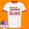 John Lee Hooker Men#039;s Ringer Black Size S To 3XL Unisex T-Shirt
