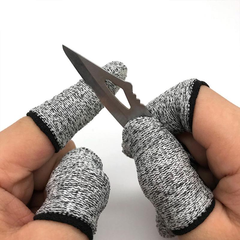 Finger Cots Cut Resistant Protector Breathable Finger Sleeves Thumb Protector Fingertips Protective for Work 10PCS
