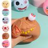 Soft Eye-popping Skull Toys Novelty Halloween Prank Toy Elastic Squeeze Fidget Toys  Children/Kids