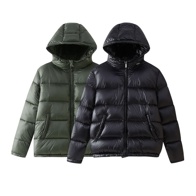 Kaslead New Arrival Women's Clothing Fashion Style Fashion Minimalist All-Matching Hooded Two Colors Short Cotton Coat Jacket