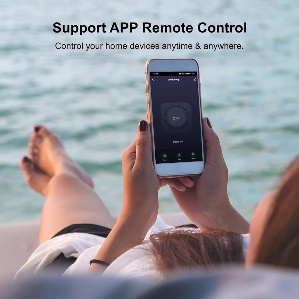 Smart Plug, WiFi Plugs Work with Alexa & Google Assistant, Smart Outlet with Timer & Group Controller, WiFi Outlet for Home, No Hub Required, ETL &