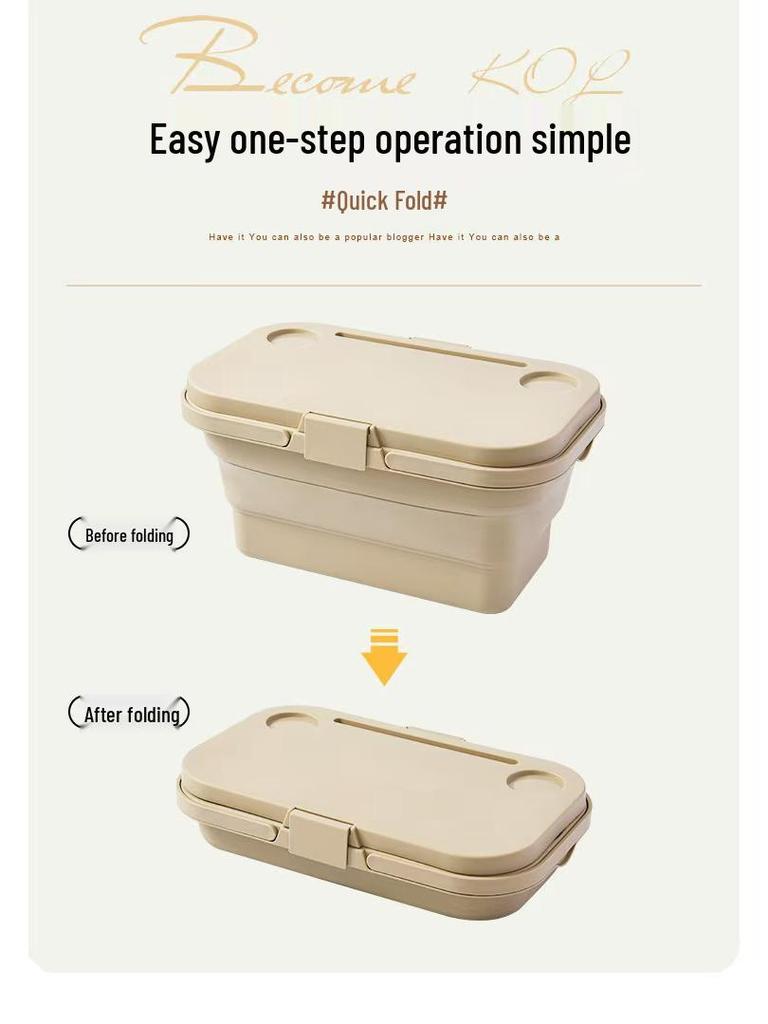 Tragbarer faltbarer Picknickkorb mit Tischplatte und Wassereimer für Outdoor-, Camping-, Strand- und Frühlingsausflüge.