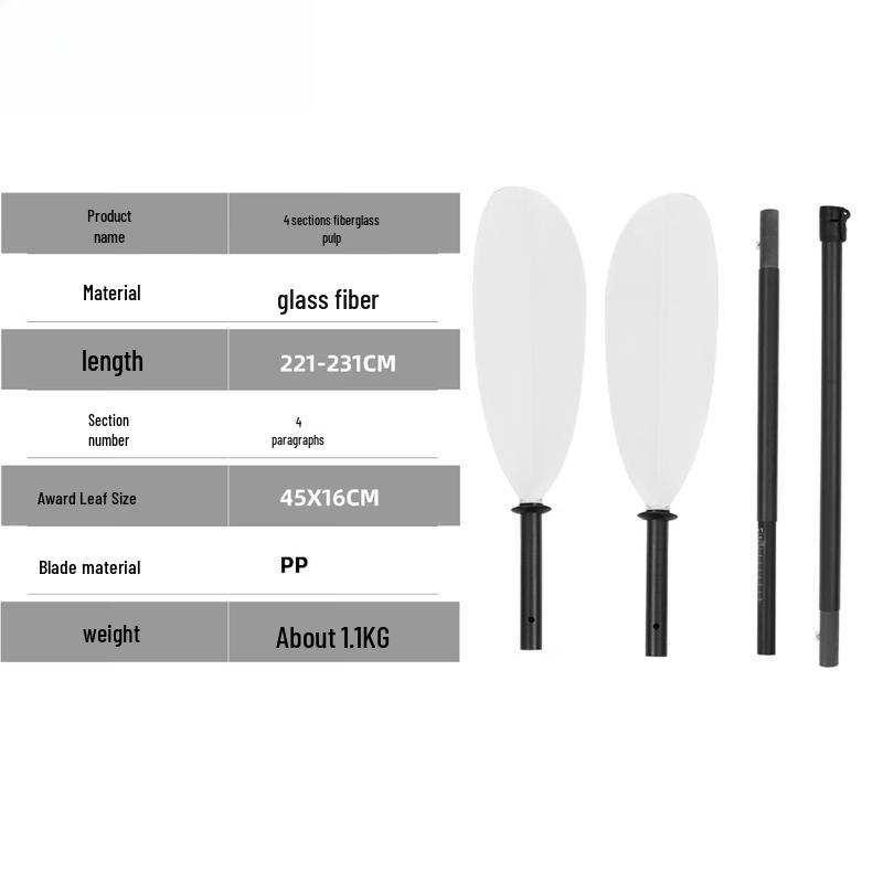 Pulai Portable 4-Section Double-Ended Kayak Paddle