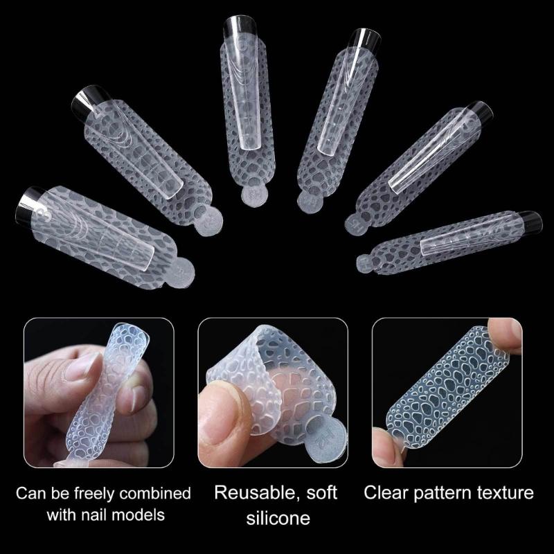 3D Silicone Nail Art Mold for Christmas Snowflake and Leopard Print Designs Reusable Easy To Use DIY Nail  Template