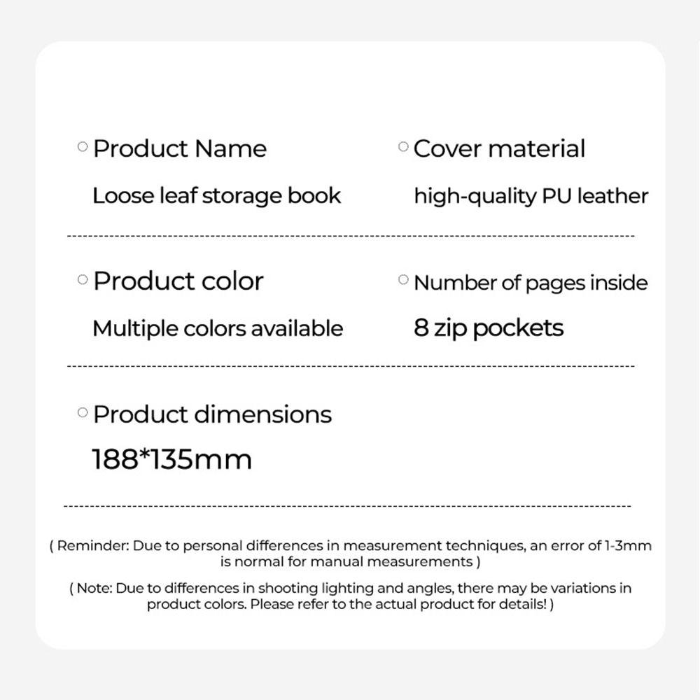 Macaron Money Organizer PU Leather Loose-leaf Notebook Durable Cash Saving Planner  Planner