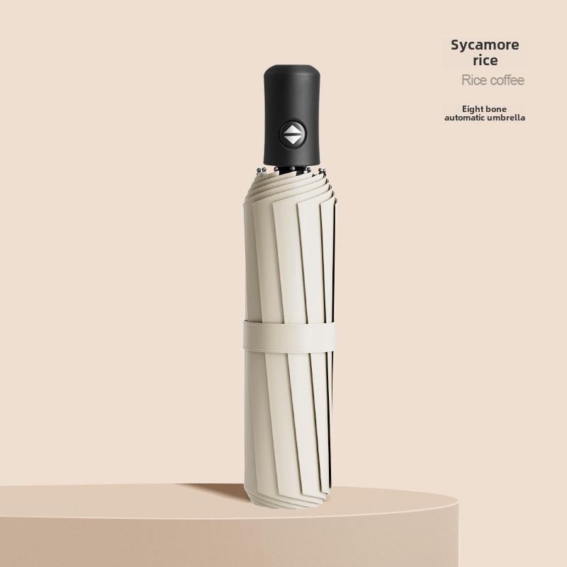 24-Rib Automatic Folding Women's UV Protection Sunshade Umbrella