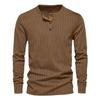 Men's 2026 Corduroy Henley Slim Fit Long Sleeve T-Shirt
