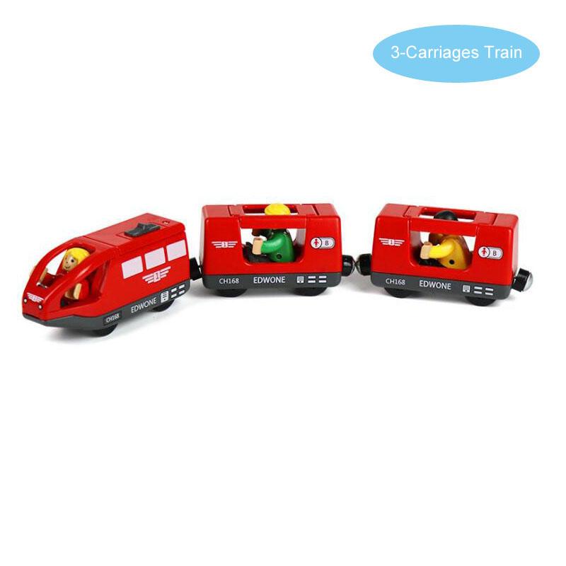 Kids Electric Train Toys Set Train Diecast Slot Toy Fit Standard Wooden Train Track Railway Gift For Children
