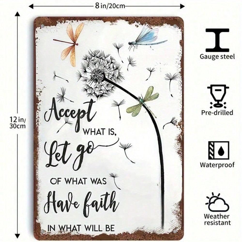 

1PC Motivational Tin Sign Inspirational Quote Home Decor Metal Wall Art Rustic Living Room Bedroom 20x30cm разноцветный