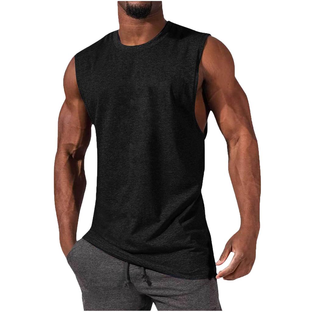 Muscle Men's Sports Casual Tank Top Summer Fitness Solid Men's Shirt