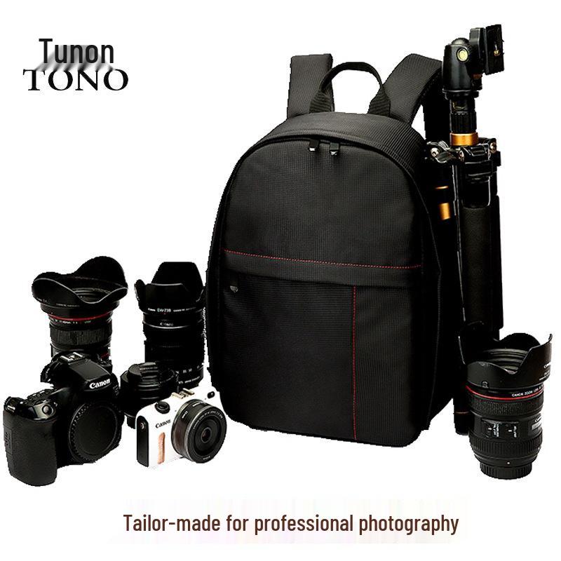 Outdoor Waterproof Large-Capacity DSLR Photography Backpack with Layered Storage