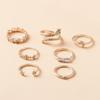 Bohemian Ring Set Wholesale Jewelry Star Moon Jewelry Alloy Snake Ring Set