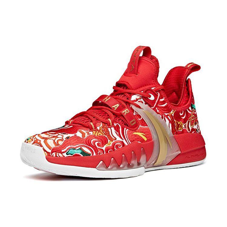 Anta GH2 Fabric TPU Shock Absorption Non-Slip Wear-Resistant Breathable Support Low-Top Basketball Shoes Men sneakers Red 112111103-7