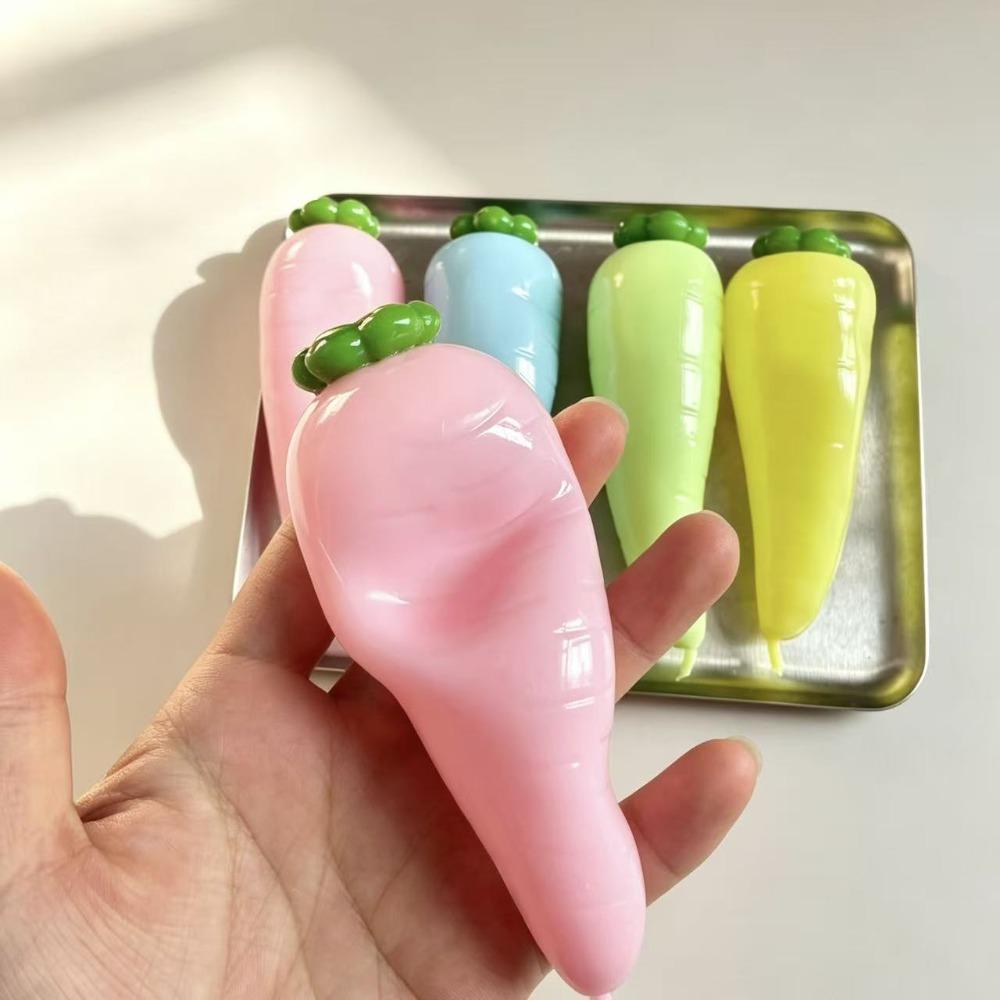 Stretchable Carrot Squishy Toy Shapeable Fidget Sensory Ball Coconut Oil Squeeze Kids Adults