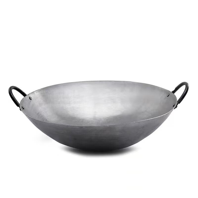 Handmade Cast Iron Double-Handle Wok