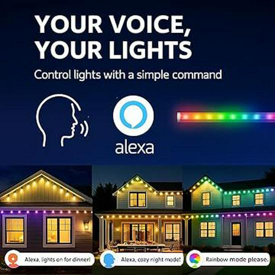 Smart Bluetooth Neon Strip Outdoor Wall Light - Color-Changing PVC Atmosphere Lighting
