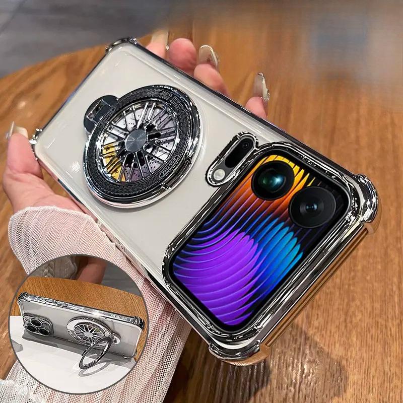 For Xiaomi 17 Pro Max 15T PRO 14TPro 13T Pro Case New Stylish Gyro Holder Four-Corner Anti-Fall Case Shockproof Stand Cover