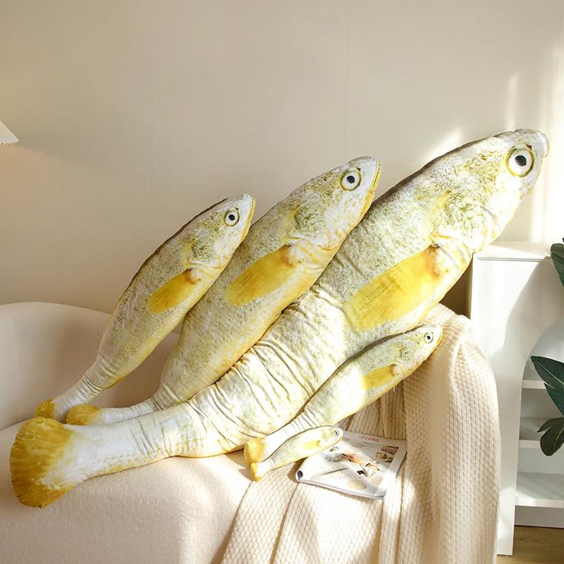 Entzückendes Großes Gelbes Fisch Plüschtier Kissen Für Chinajoy Fans 180cm Höhe!