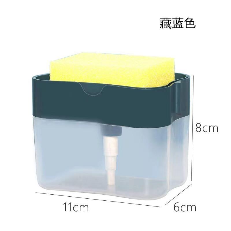 

Нажмите на дозатор моющего средства, чтобы очистить щетку для мытья посуды, автоматический контейнер для заполнения жидкостью, губка для мытья посуды, щетка для мытья посуды, мыльница для посуды королевский синий