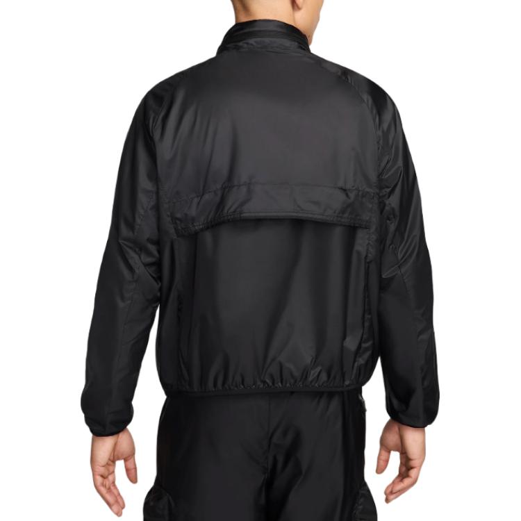 Nike Soft Comfortable Lightweight Breathable Durable Stand Collar Zip Long Sleeve Jacket Men Jackets Black FZ8362-010