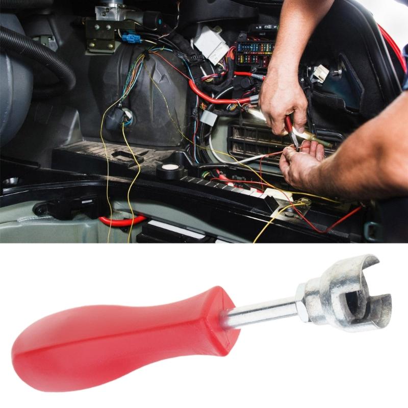 Universal Brake Spring Compressor Tool with Plastic Handle Brake Shoe Installer Tool 145mm for Car Drum Brake Repair