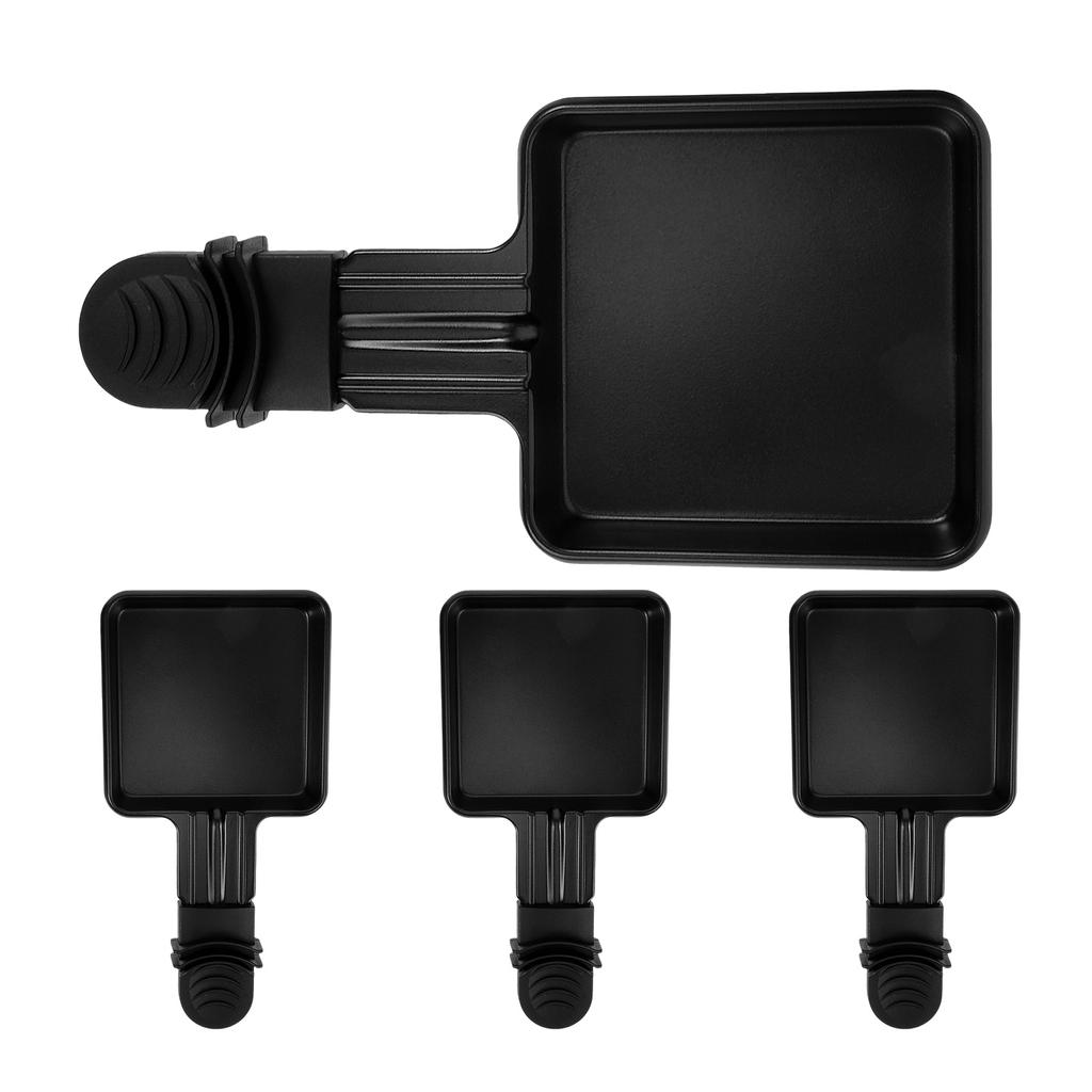 4pcs Electric Grill Cheese Pans Non Stick Nonstick Fry Pan Mini Raclette Pan with Handles Cheese Melt Pan Square Cheese Pan