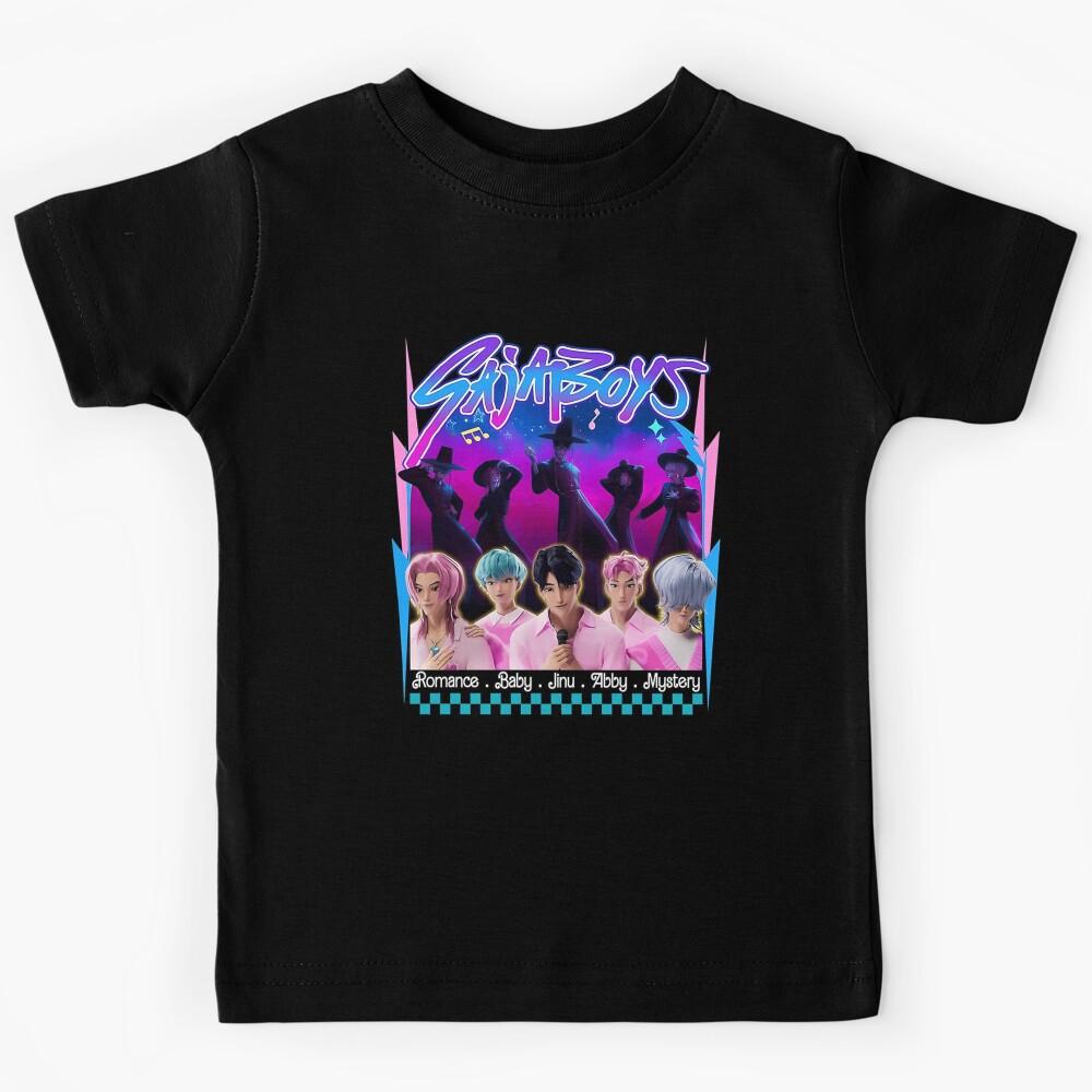 Vintage Saja Boys Retro Vaporwave K-Pop Kids T-Shirt 110