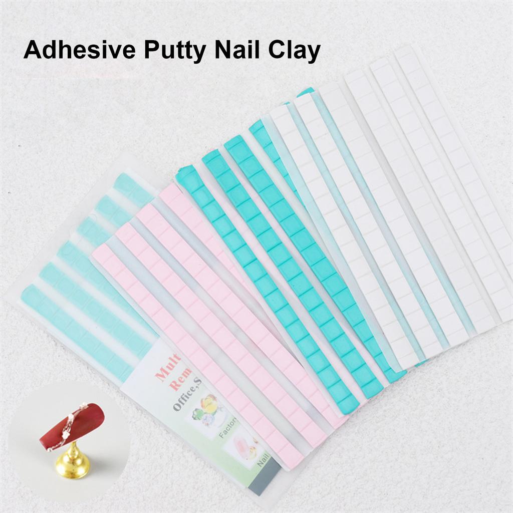 Removable Adhesive Putty Nail Clay Reusable Multipurpose Mounting for Nail Tools Hanging Pictures Poster Art Photography Green White Pink