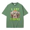 I Eat CeUnisext Funny Cat Meme Tshirt Stupid Ugly Cats Printed Tshirts Unisex Women Casual Vintage Oversized Short Sleeve T Shirts