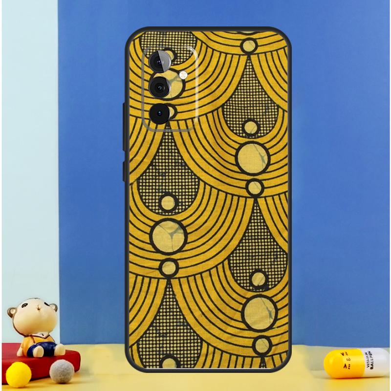 Étui en Tissu Wax Africain Pour Samsung Galaxy A55 A35 A15 A36 A06 A16 A26 A56 A53 A32 A52 A33 A13 A14 A34 A54 A17