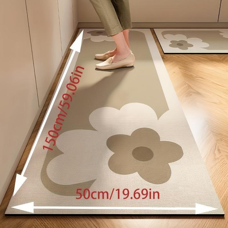 1PC Nordic Style Kitchen Floor Mat - Rubber Sole Machine Washable Rectangular Home Decoration Carpet, Easy To Clean and Durable Floor Mat