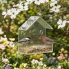 Parrots Feeding Station Double Food Chambers Transparents Container Scratch Proof Secure Cage Attachment