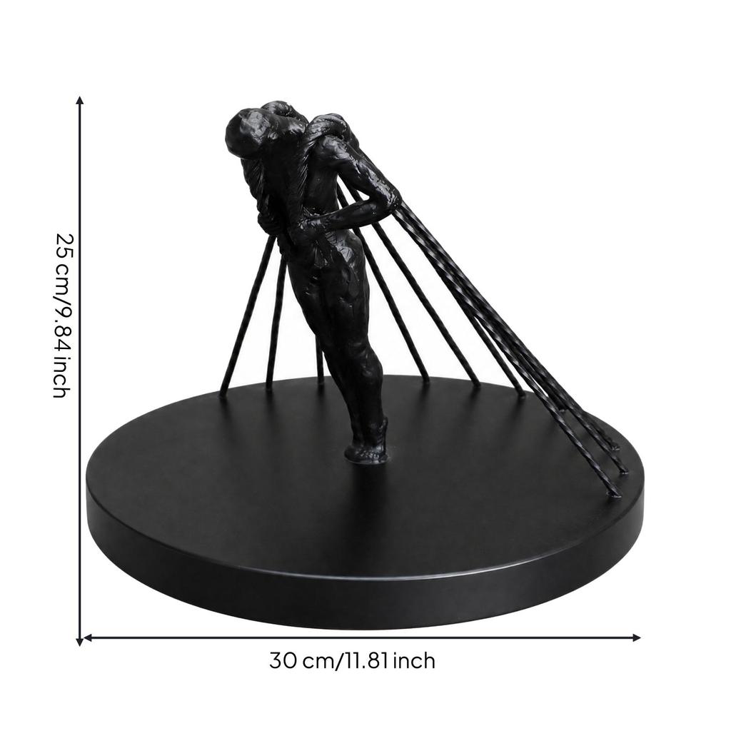 Winged Figure Sculpture Indoor Resin Winged-Figure Decor Compact for Dining Area