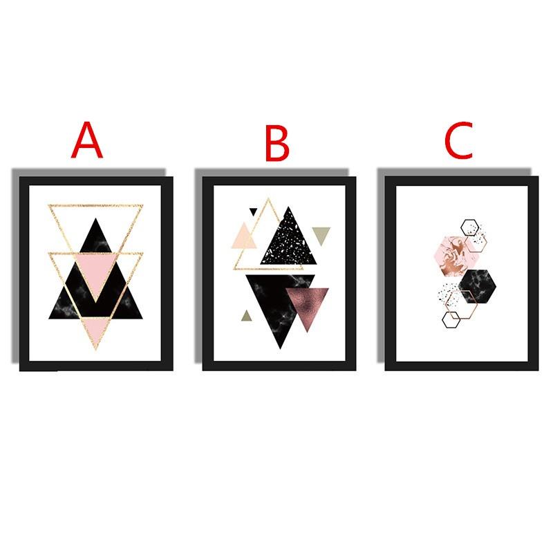 Nordische Dekoration Geometrische Wandkunst Leinwandmalerei Poster Dekoration Leinwandkunst Wandbilder Ungerahmt für Wohnzimmer Schlafzimmer Dekor Poster