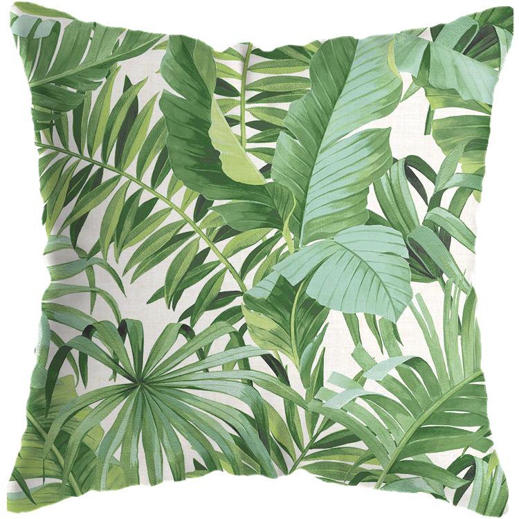 Soft Pillow Cushion Covers 45x45 Cm Decorative Pillows Throw Green Patterns Pillowcase for Sofa Home
