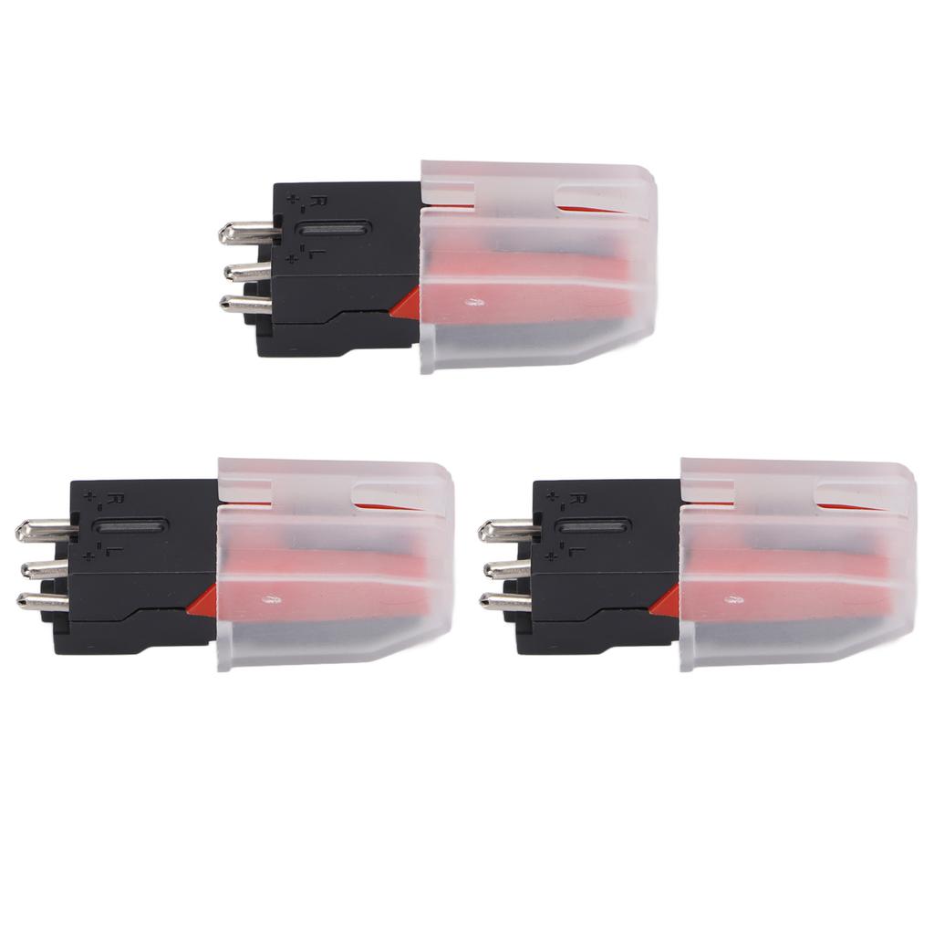3 Pcs Record Player Needle Antique Replacement Vinyl Phonograph Stylus for Turntable LP