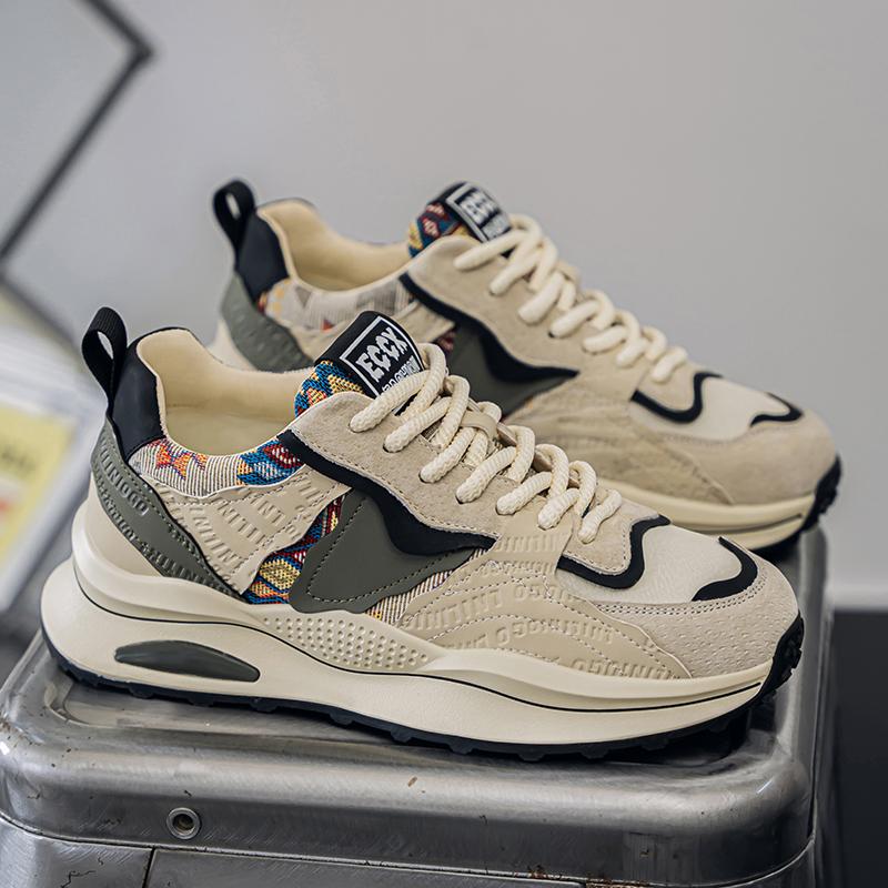 Trendige Marken-Einzigartige Herren-Sneaker Mit Farbblock-Außensohle Atmungsaktive Sportschuhe Rutschfest Verschleißfest Retro-Sneaker